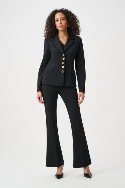 Blazer ajustado con botones metálicos negro 263151