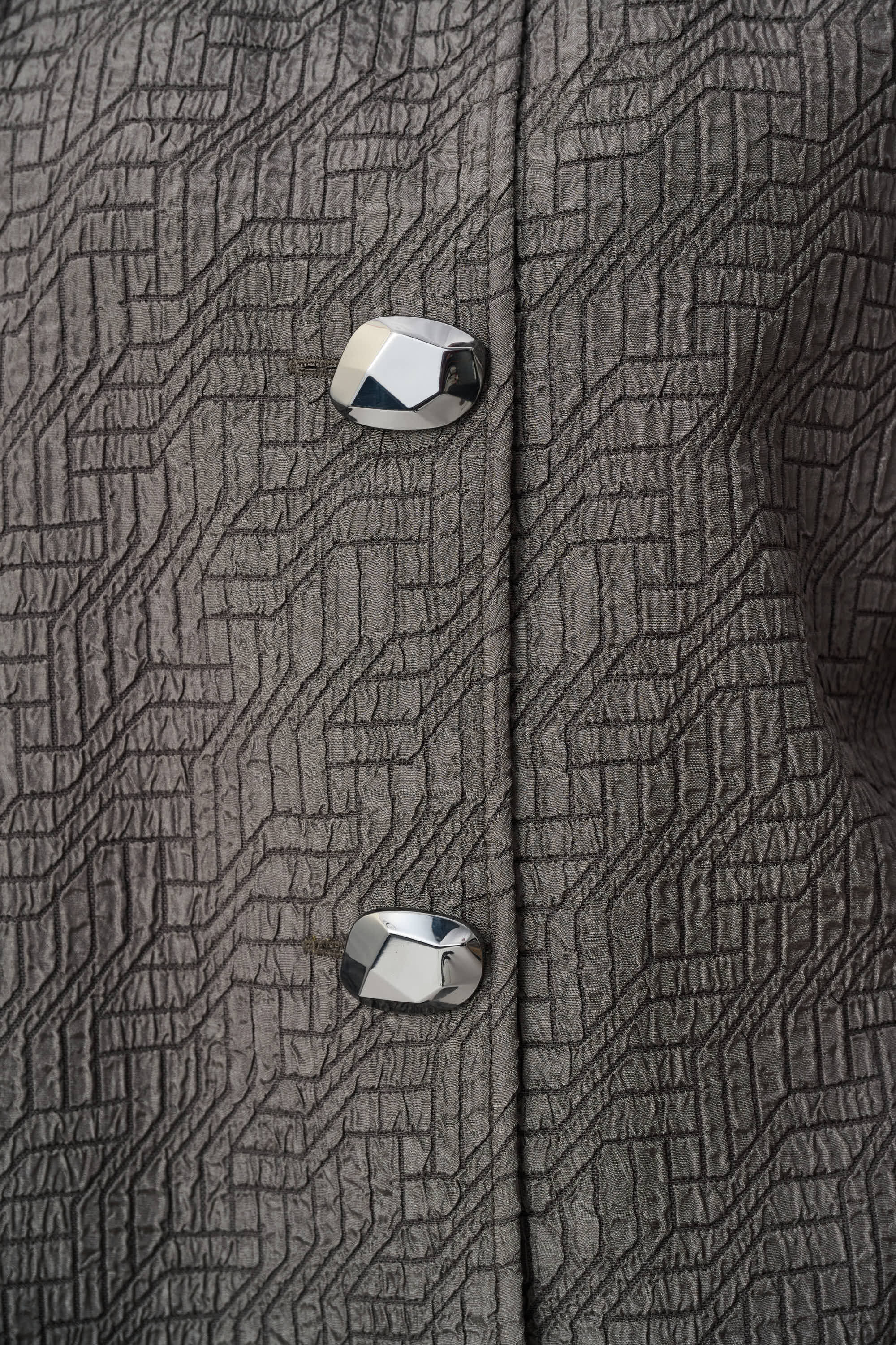 Chaqueta de corte trapecio café aguacate 263152