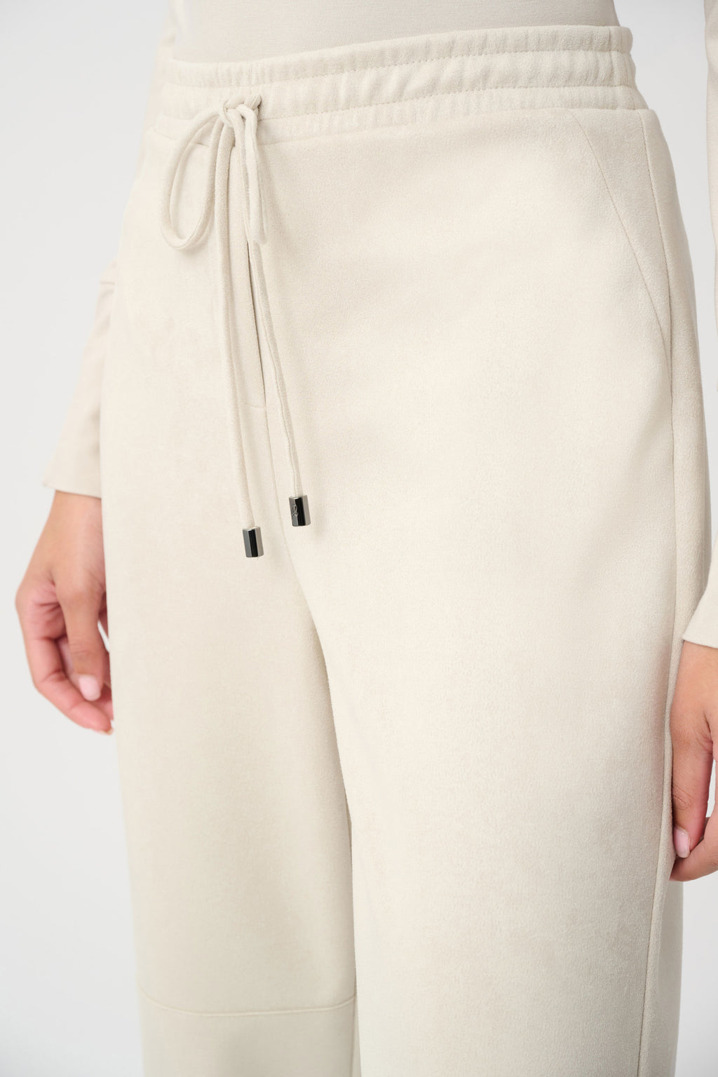 Pantalones sin cierres de pierna ancha beige 263191