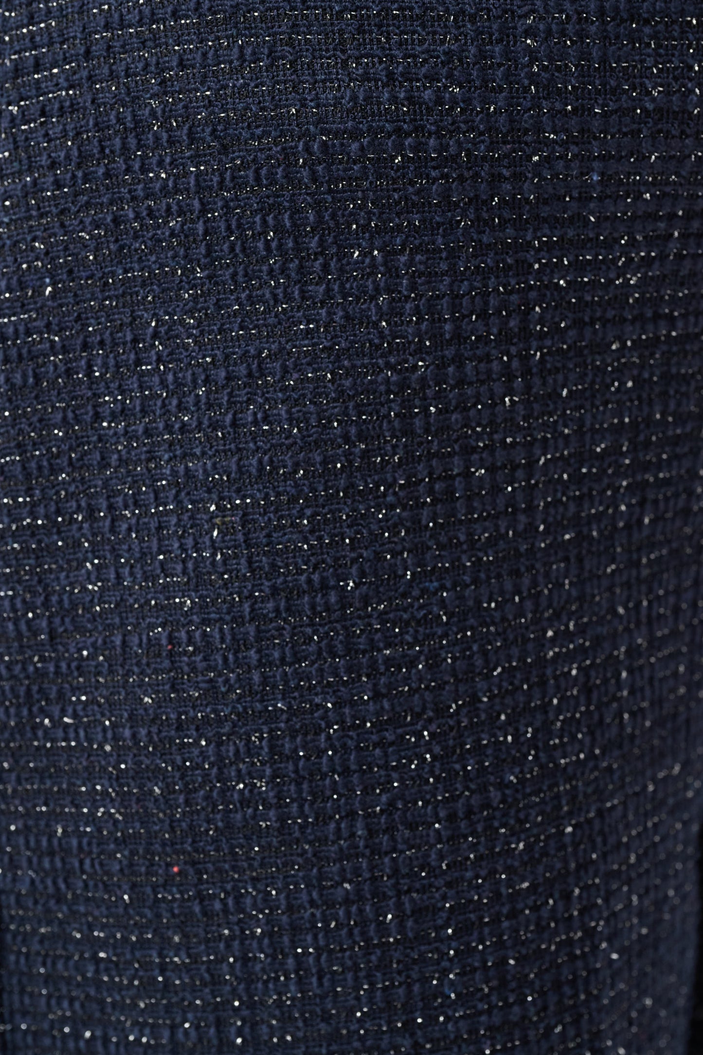 Pantalón sin cierres de pierna ancha en bouclé de lúrex marino y negro 263215