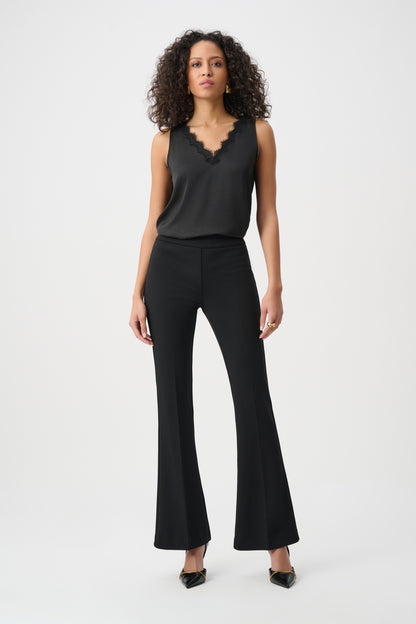 Pantalones acampanados sin cordones negro 263234