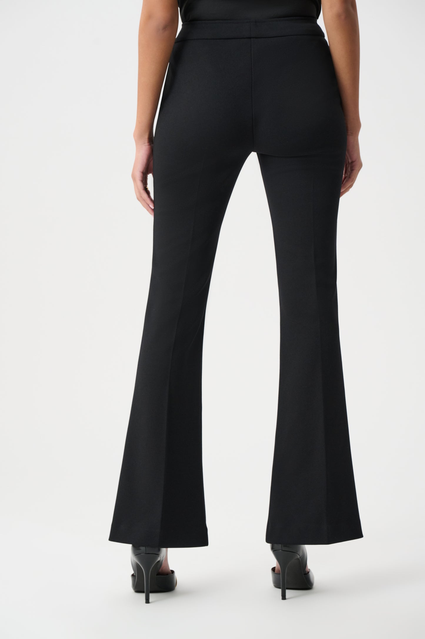 Pantalones acampanados sin cordones negro 263234