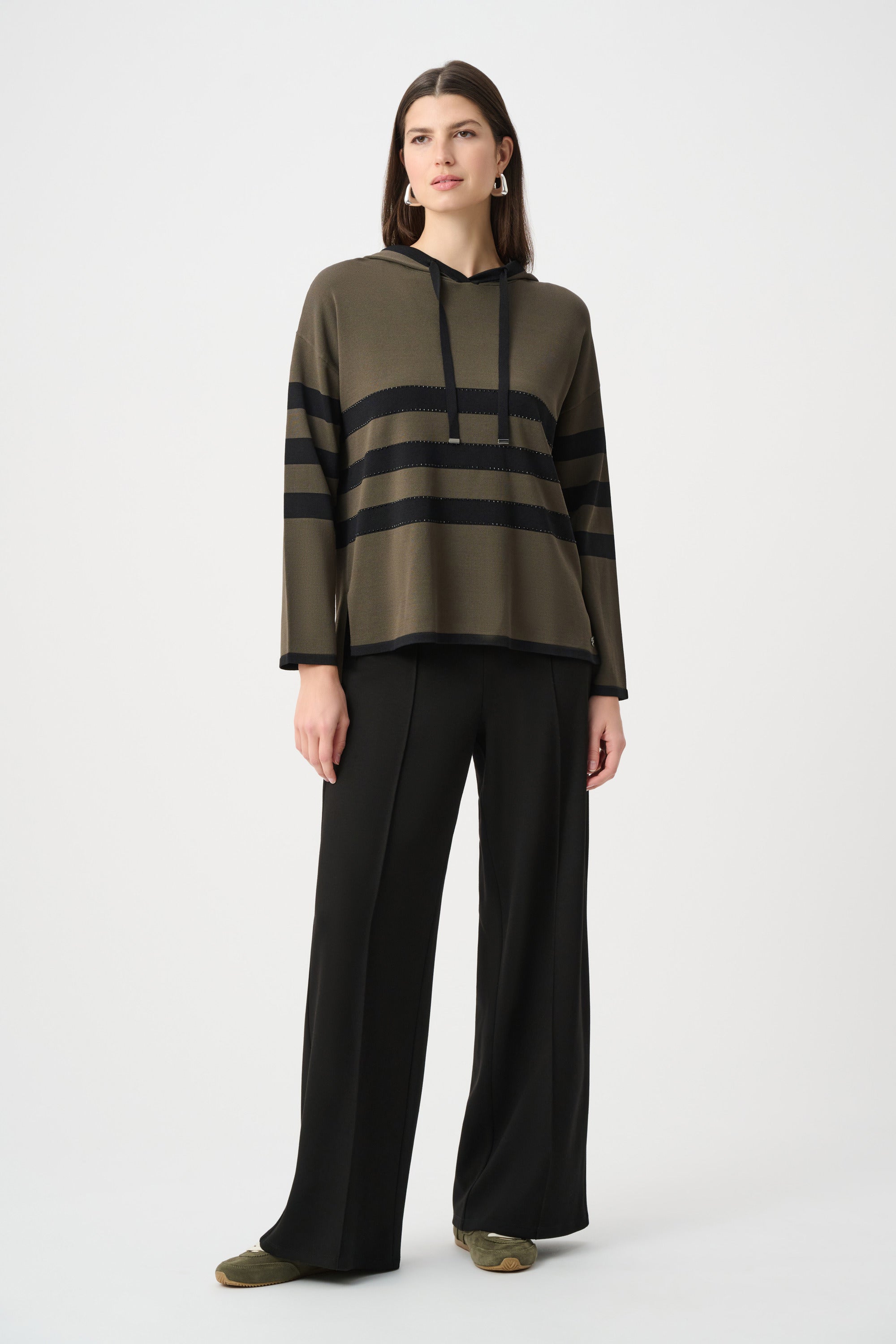 Pantalones de pierna ancha sin cierres negro 263612