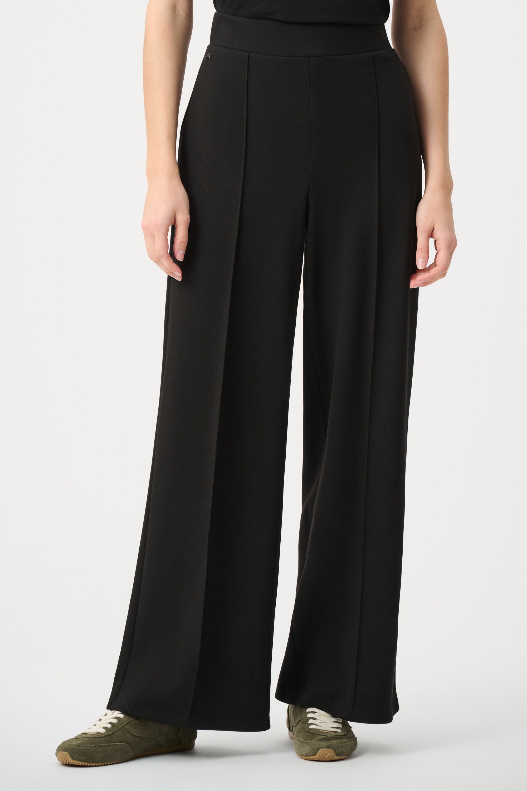 Pantalones de pierna ancha sin cierres negro 263612