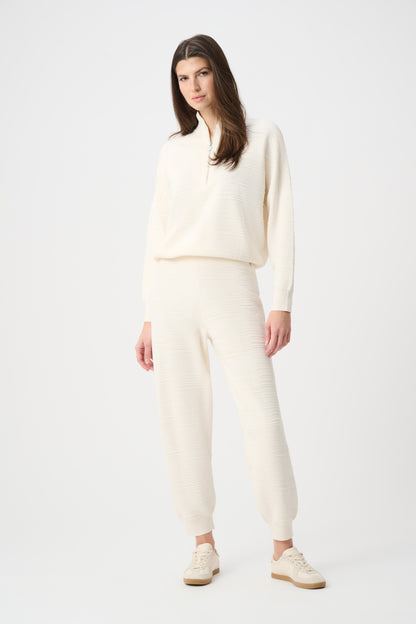 Pantalón jogger sin cierres de punto beige abedul 263632