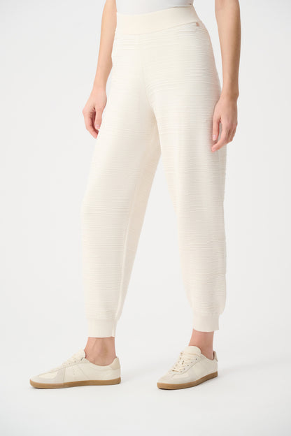Pantalón jogger sin cierres de punto beige abedul 263632