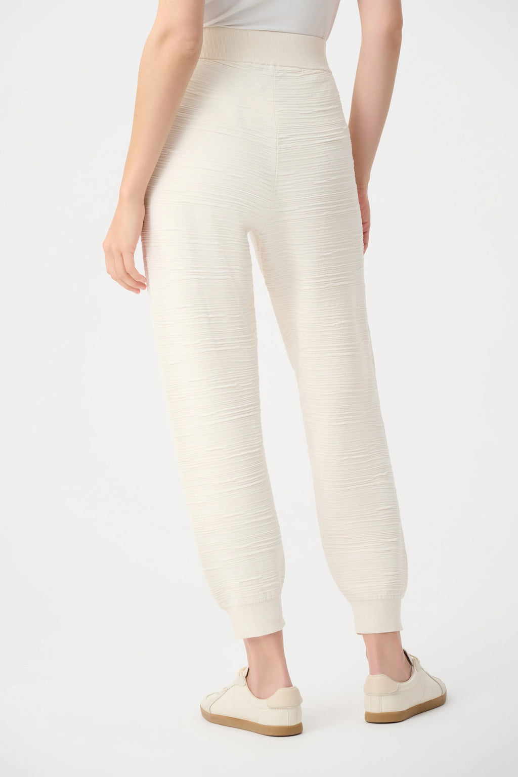 Pantalón jogger sin cierres de punto beige abedul 263632