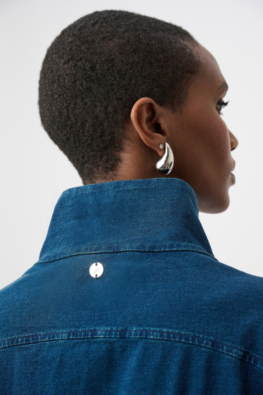 Chaqueta bomber con cuello chimenea azul denim 263634
