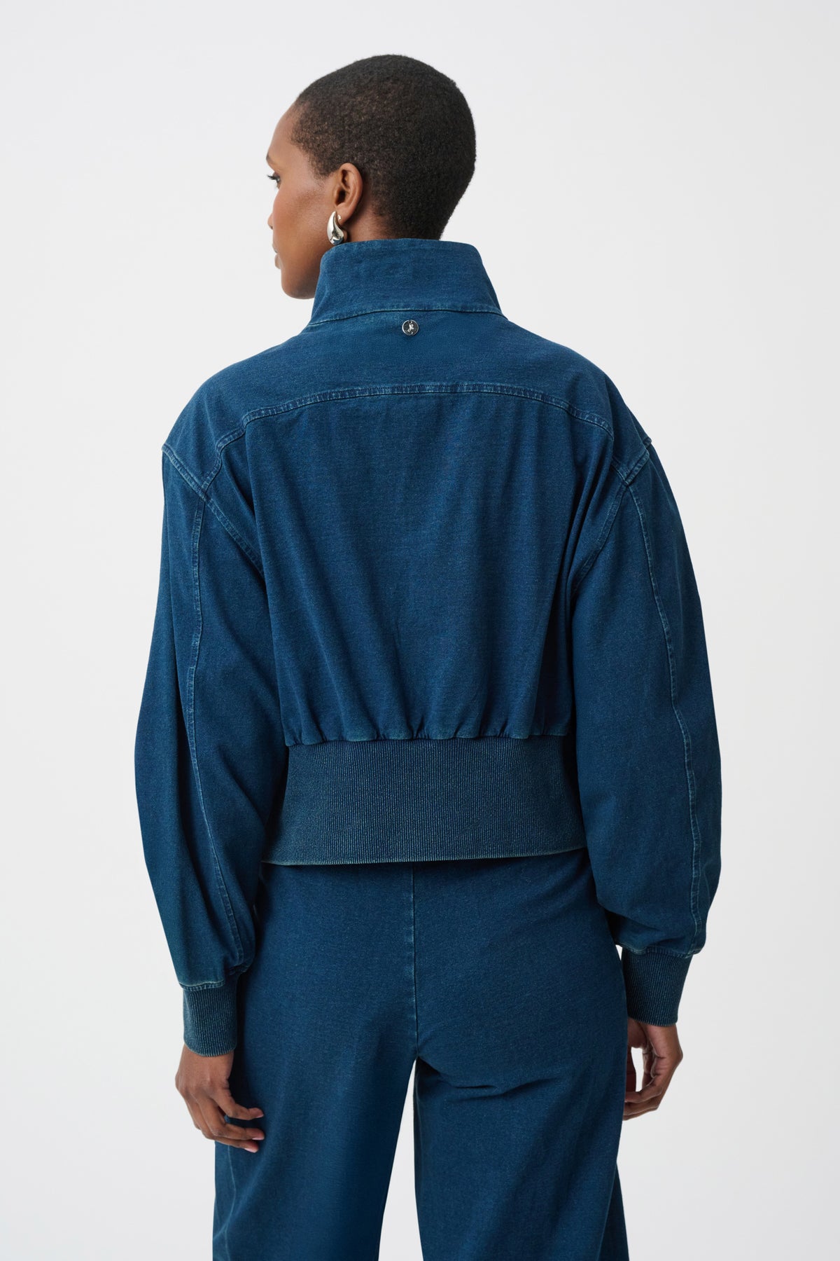 Chaqueta bomber con cuello chimenea azul denim 263634