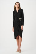 Vestido cruzado de tubo negro 263709