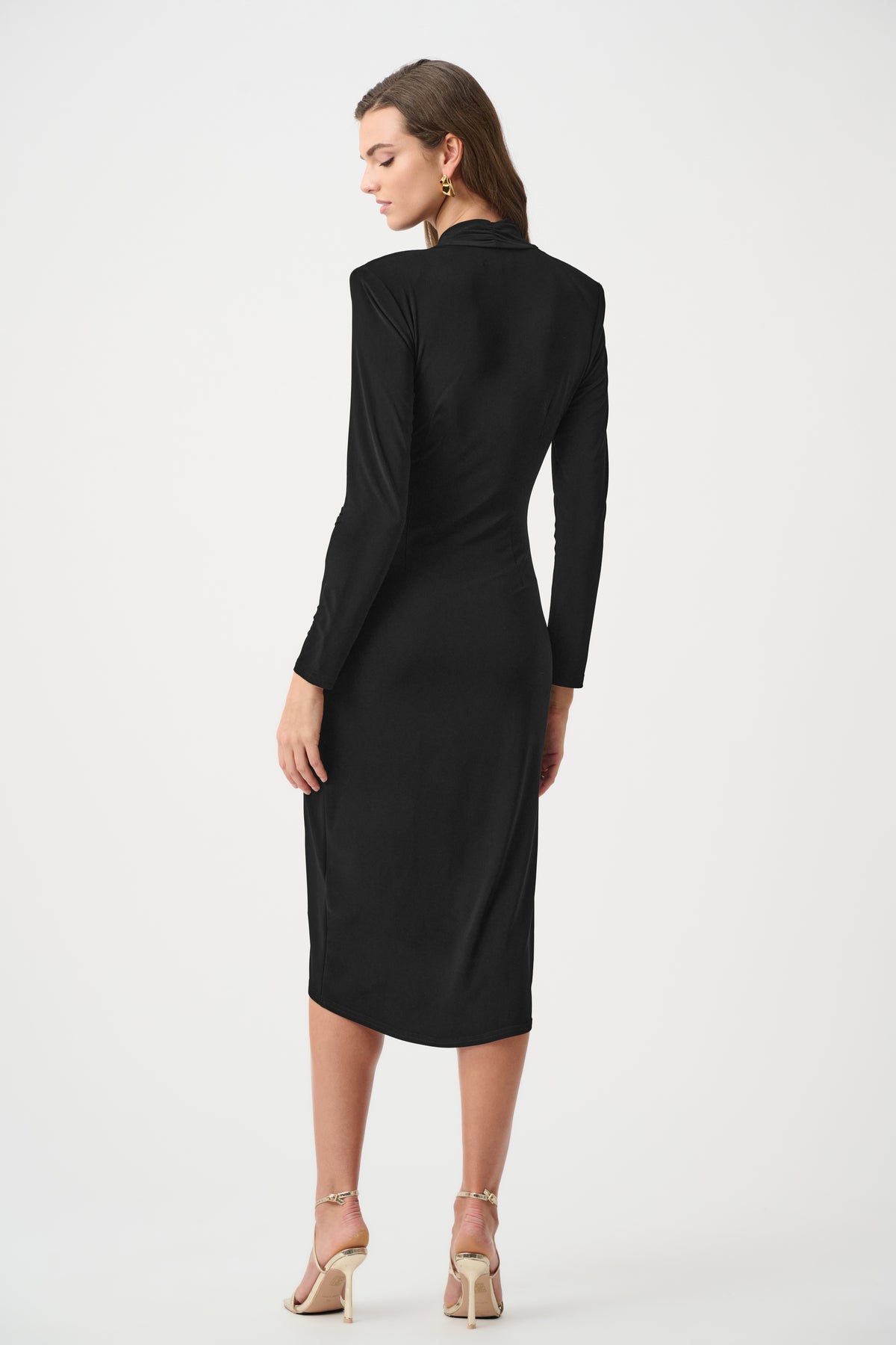 Vestido cruzado de tubo negro 263709