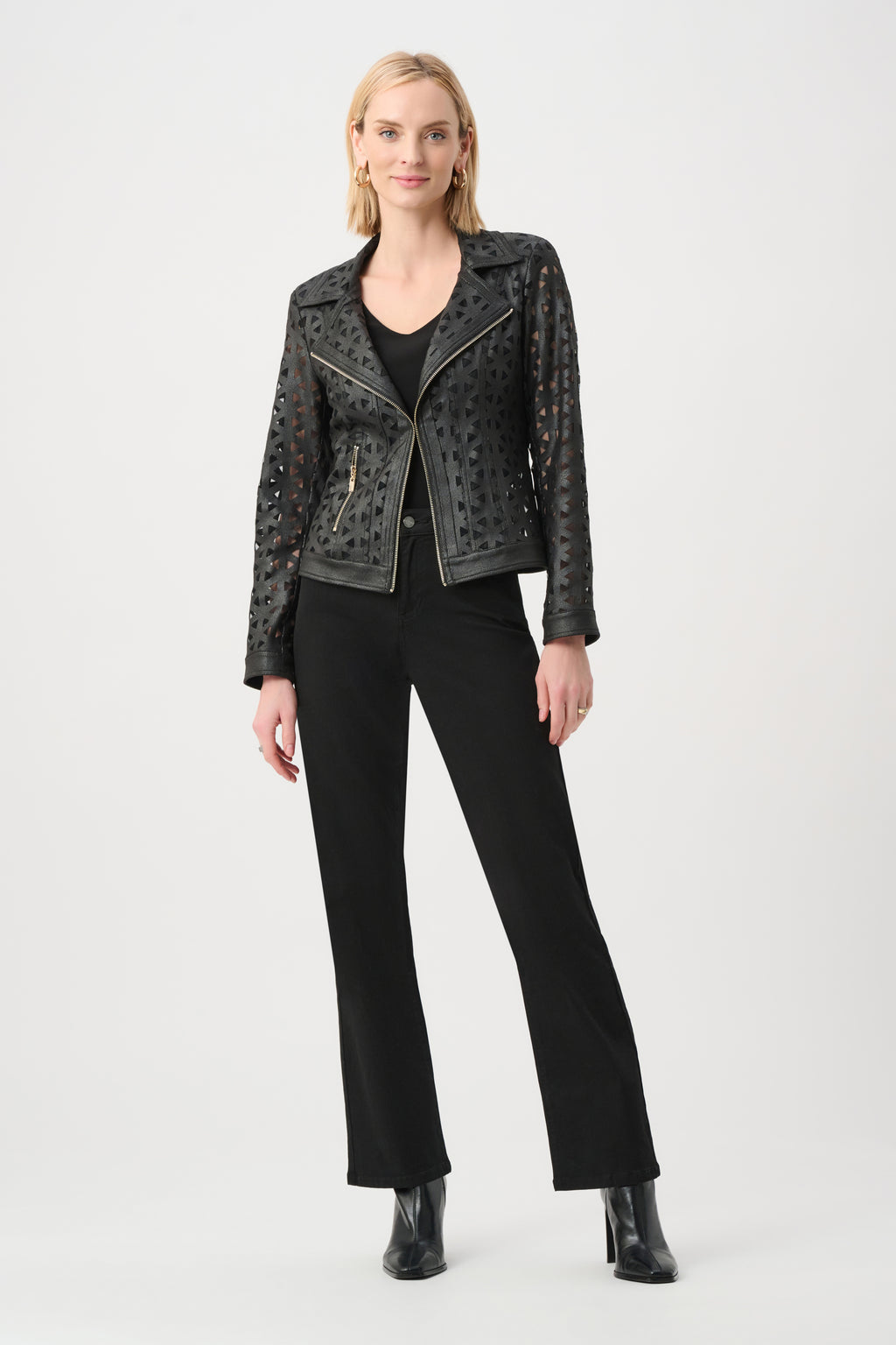 Chaqueta motera aperturas simetricas negro 263910
