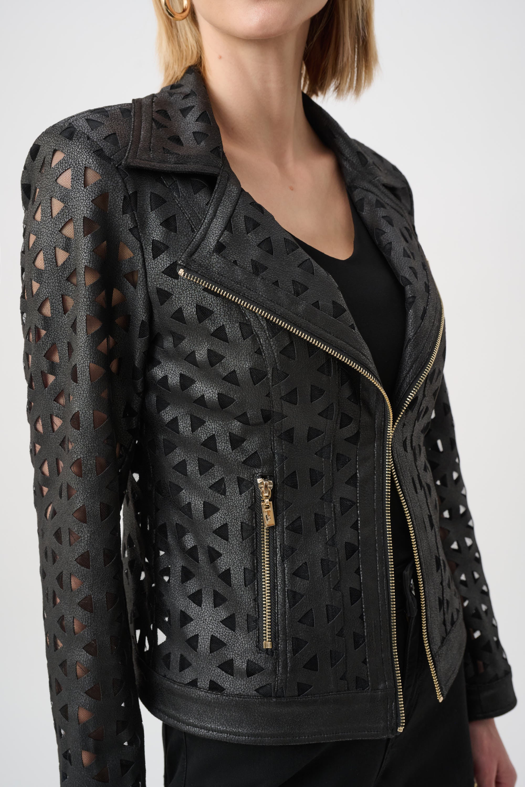 Chaqueta motera aperturas simetricas negro 263910
