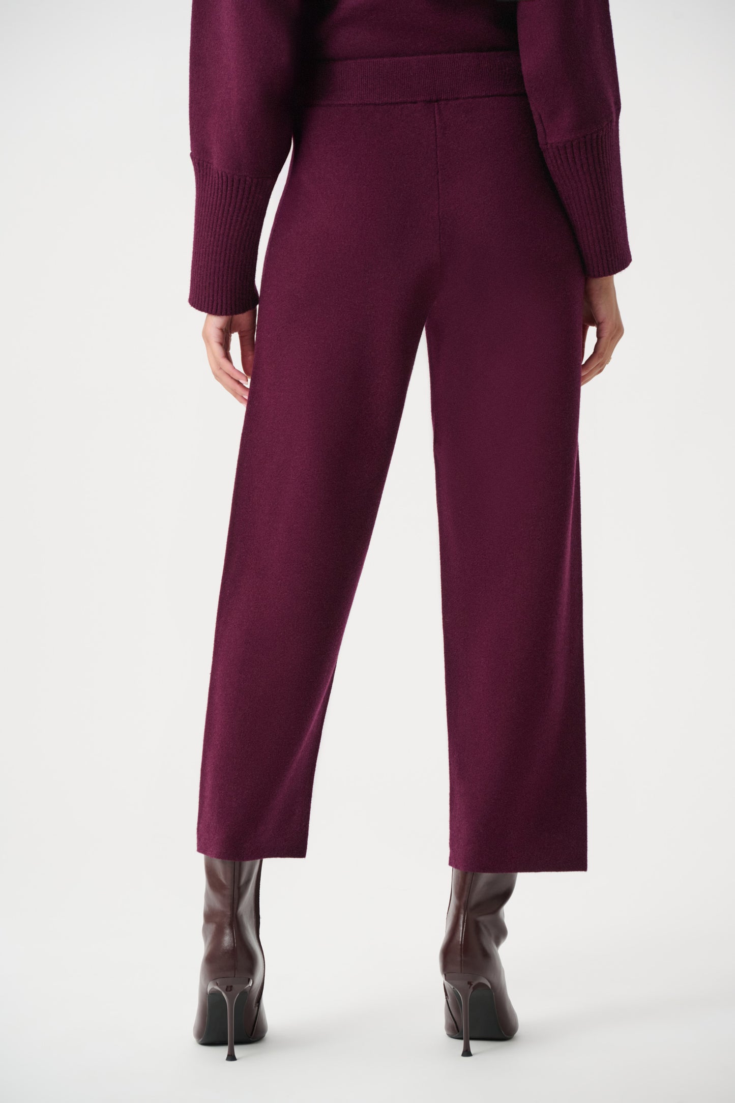 Pantalón de punto sin cierres rojo berry 263934