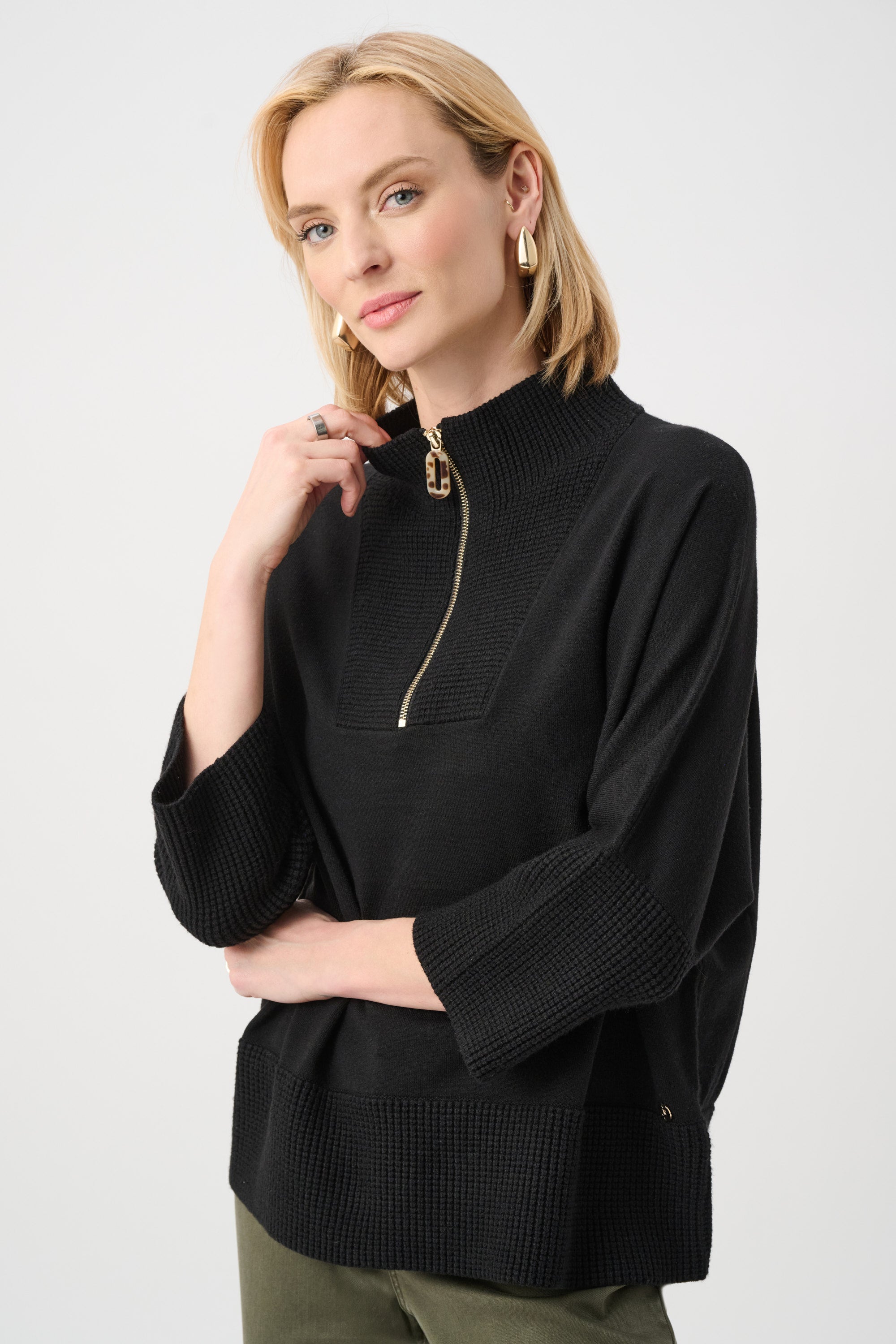 Jersey con cuello chimenea negro 263937