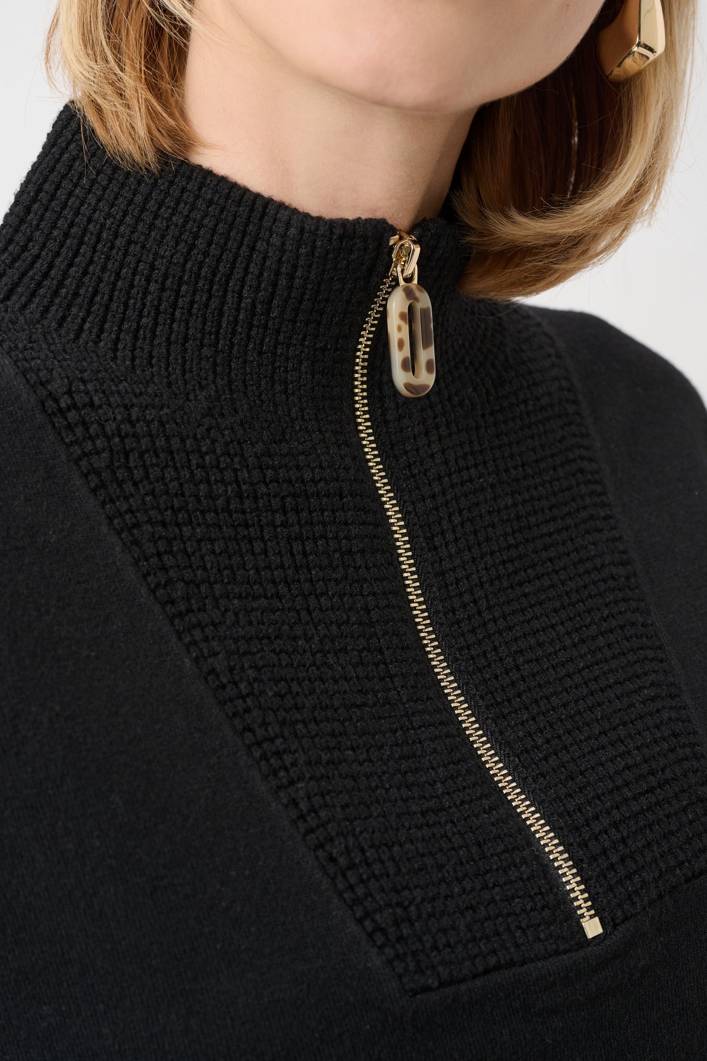 Jersey con cuello chimenea negro 263937