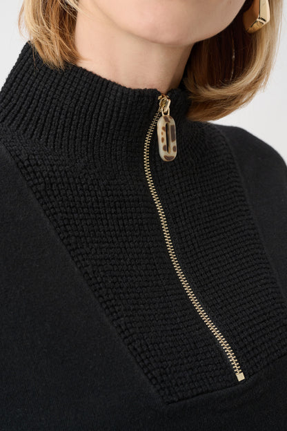 Jersey con cuello chimenea negro 263937