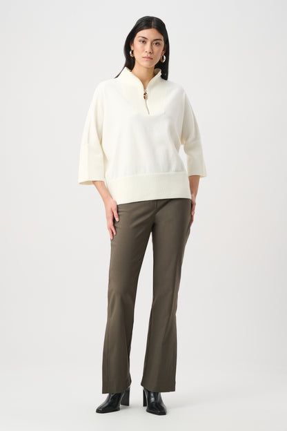 Jersey de con cuello chimenea blanco invierno 263937