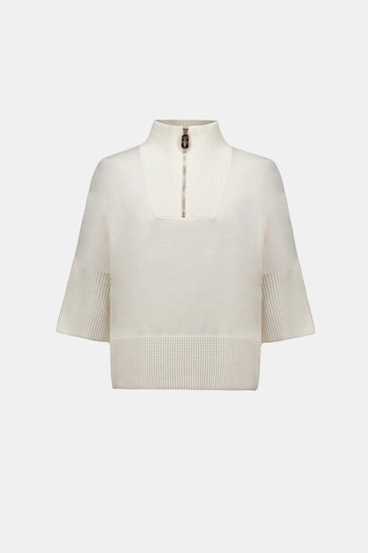 Jersey de con cuello chimenea blanco invierno 263937