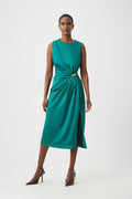 Vestido de tubo detalle en cintura verde opulento 264066
