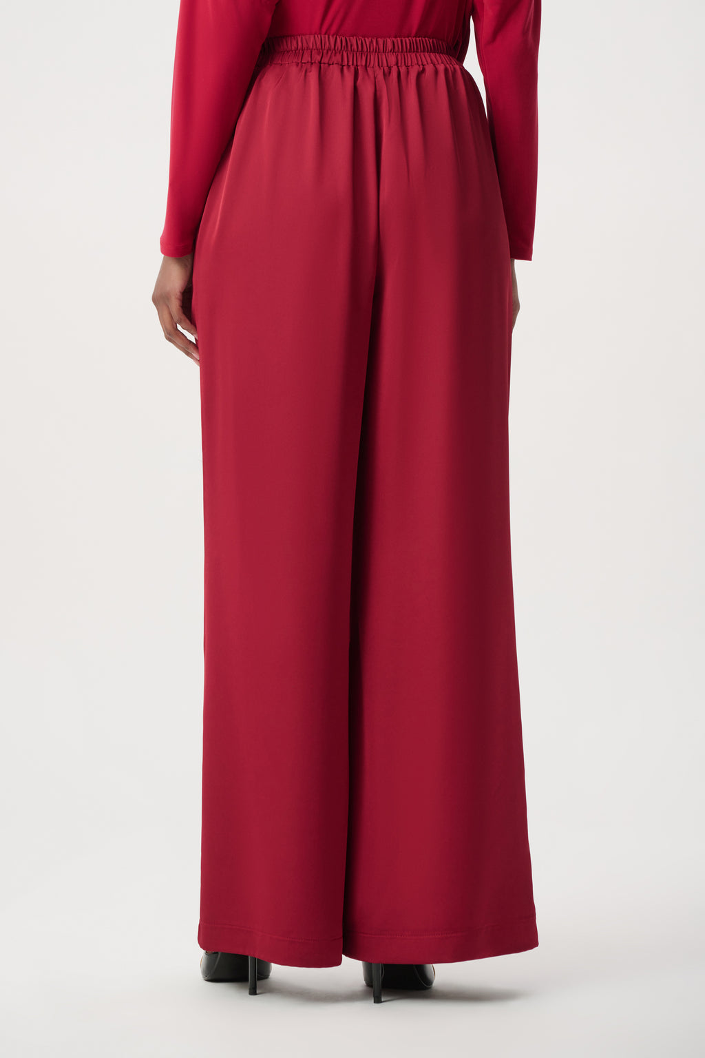 Pantalones de pierna ancha rojo cereza 264078