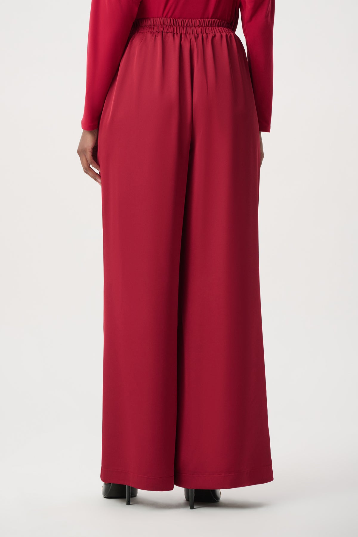 Pantalones de pierna ancha rojo cereza 264078