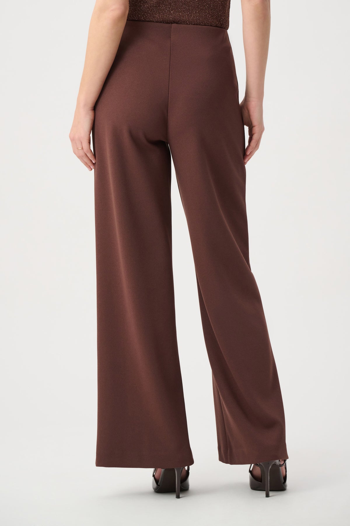 Pantalón de pierna ancha estilo marinero café 264087