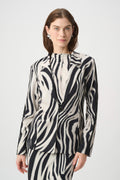 Blazer de animal print con pedrería blanco y negro 264129