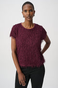 Top de flecos rojo baya 264208