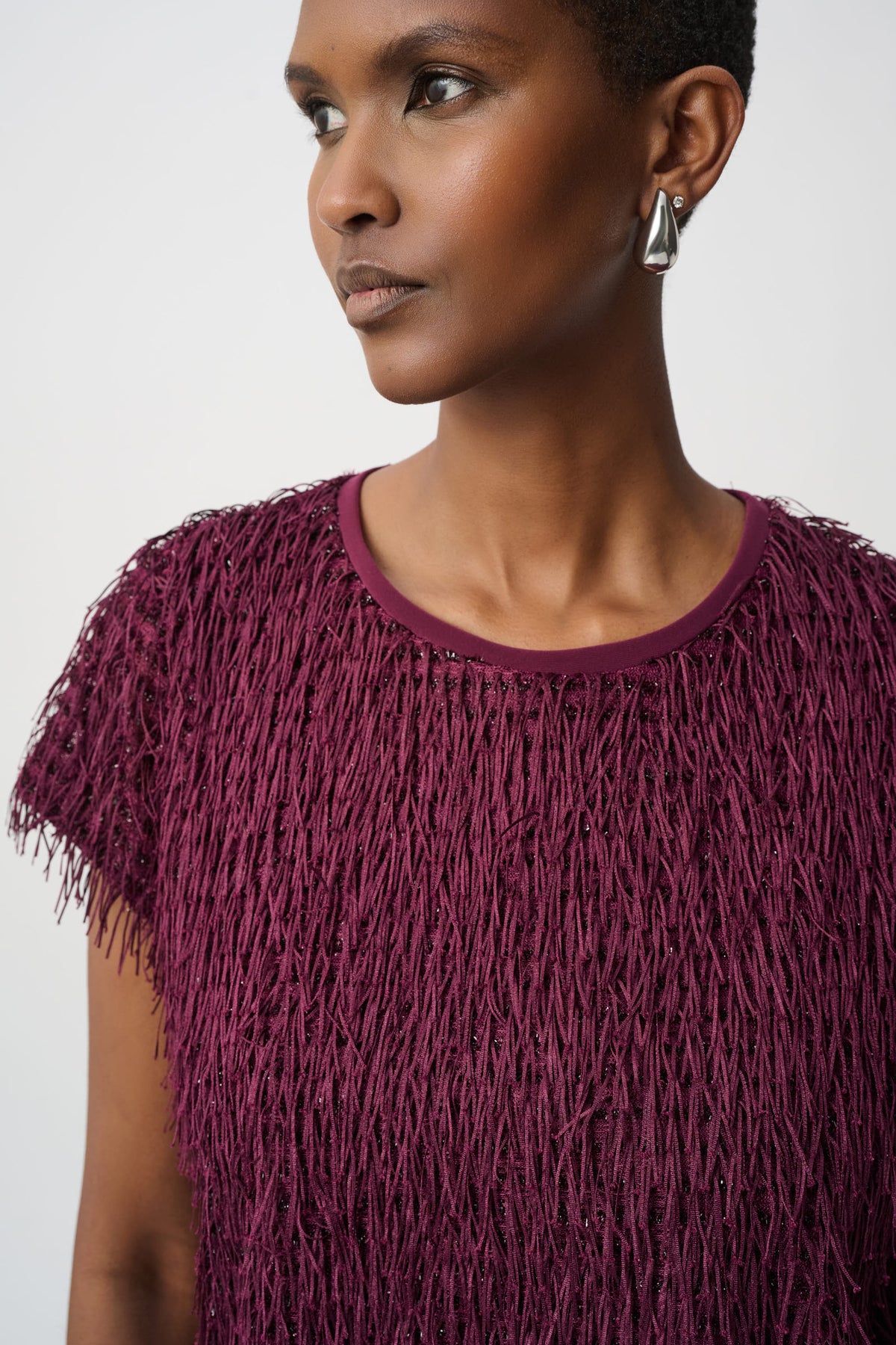 Top de flecos rojo baya 264208