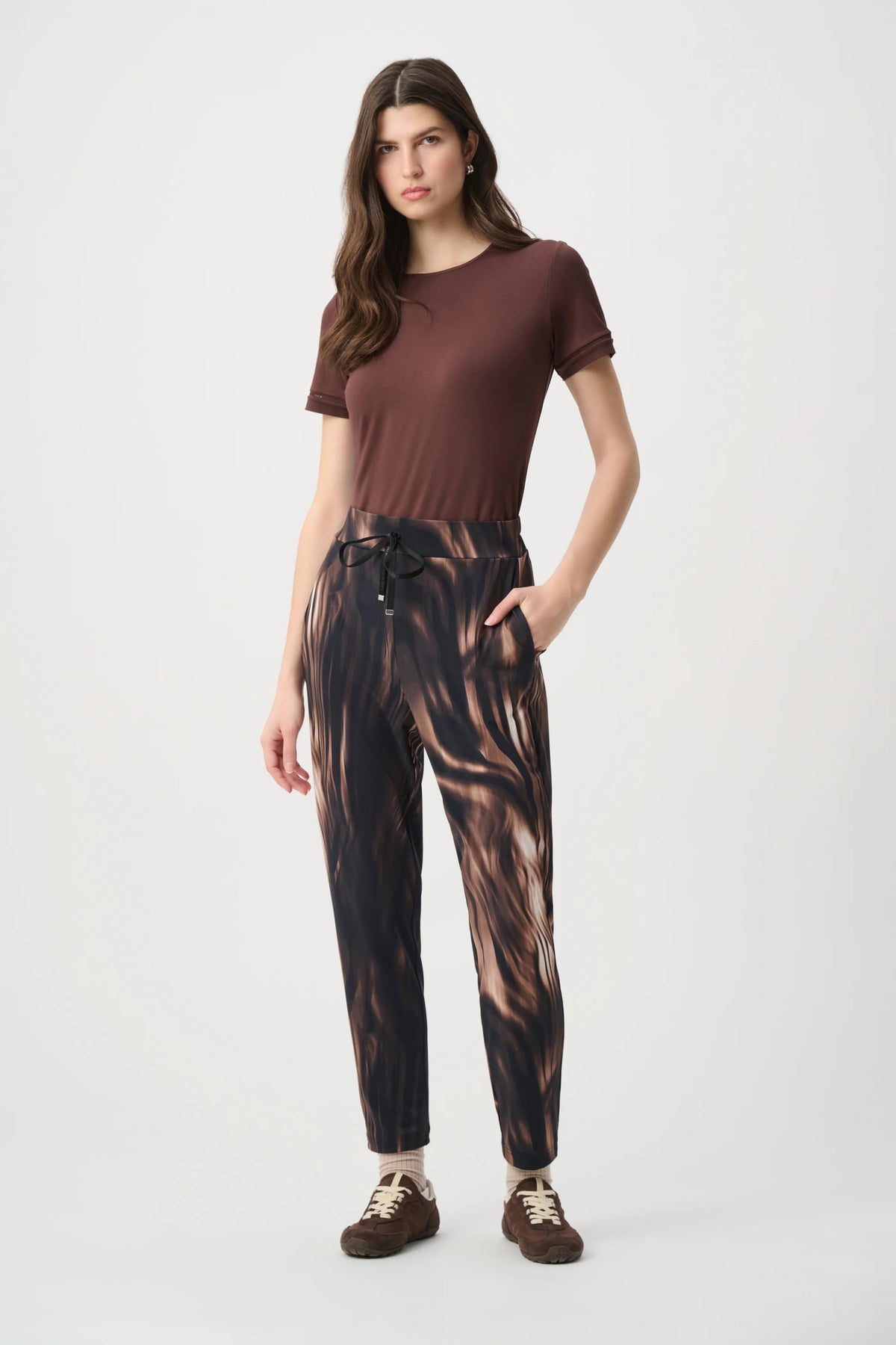 Jogger sin cierres animal print negro multicolor 264623