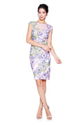 Vestido de coctel con flores bordadas AVN17066MY