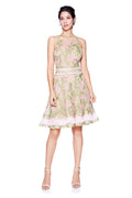 Vestido de tul bordado de flores AVN17069M
