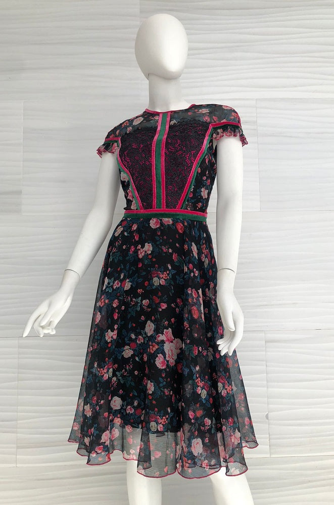 Vestido de gasa con estampado floral AZA17459MX