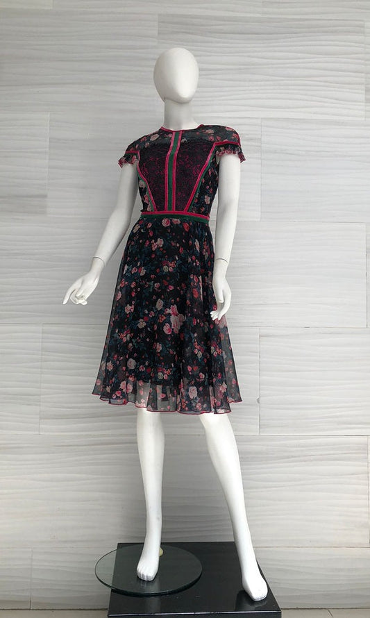 Vestido de gasa con estampado floral AZA17459MX