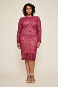 Vestido de coctel de manga larga sangría  BGS18643MQ