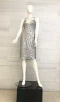 Vestido de lentejuelas plata BGU18624M