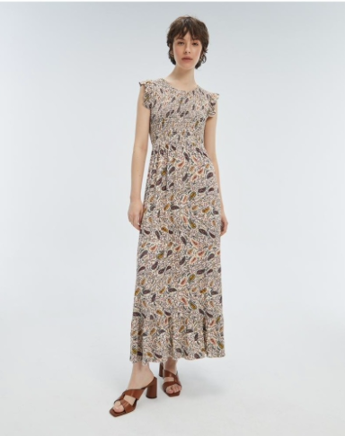 Vestido largo estampado 238331