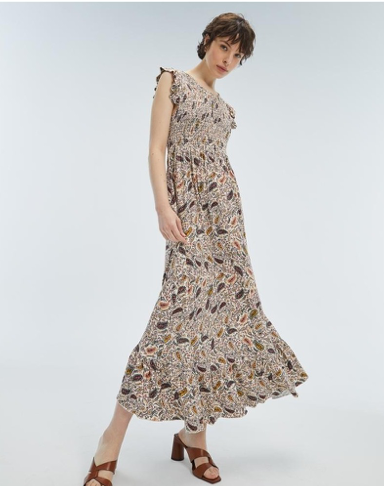 Vestido largo estampado 238331