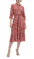Vestido camisero de flores 238403