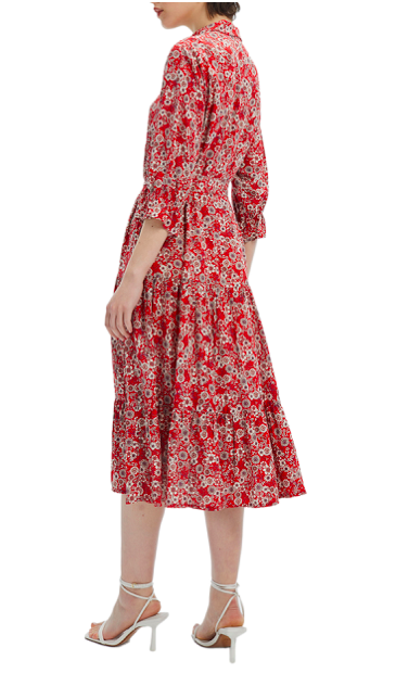 Vestido camisero de flores 238403