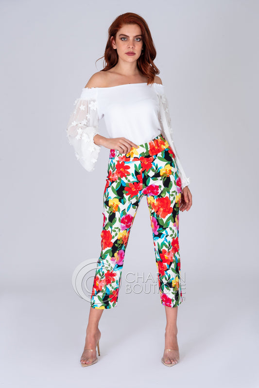 Pantalón estampado de flores 202260 Joseph Ribkoff