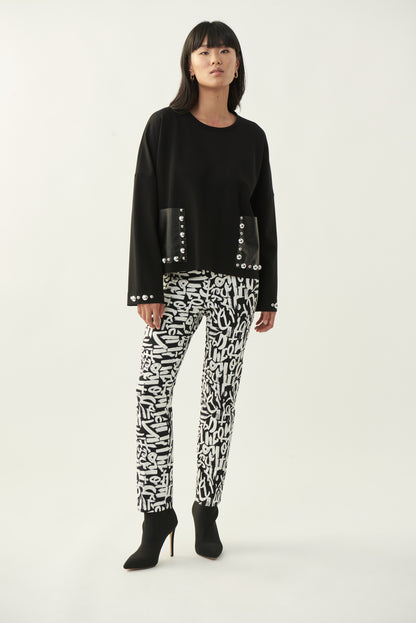 Pantalón 213696 Joseph Ribkoff - Blanco/Negro