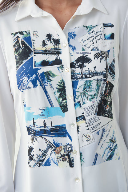 Blusa estampado postales 221039