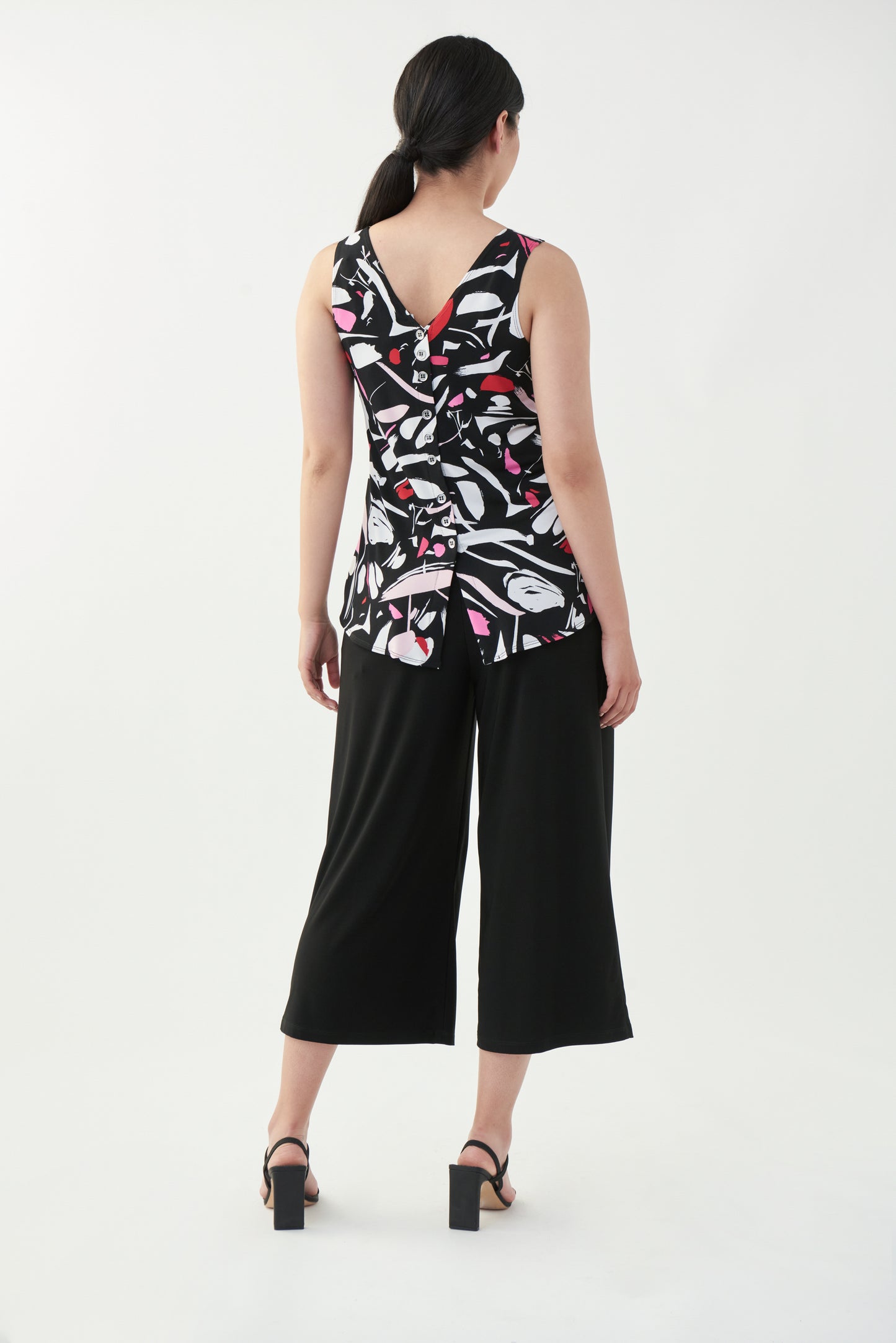 Jumpsuit negro estampado 221098