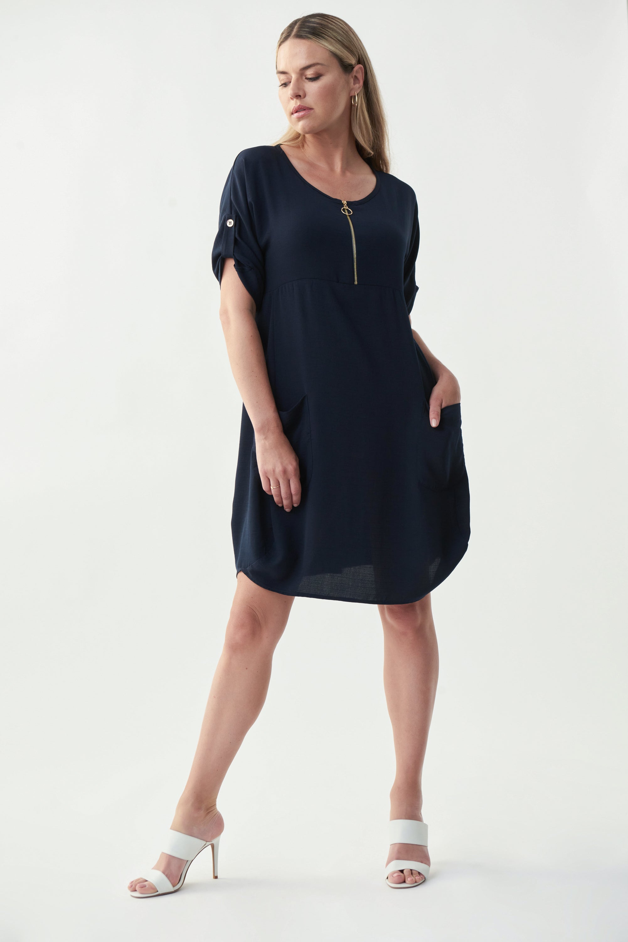 Vestido azul marino 221164