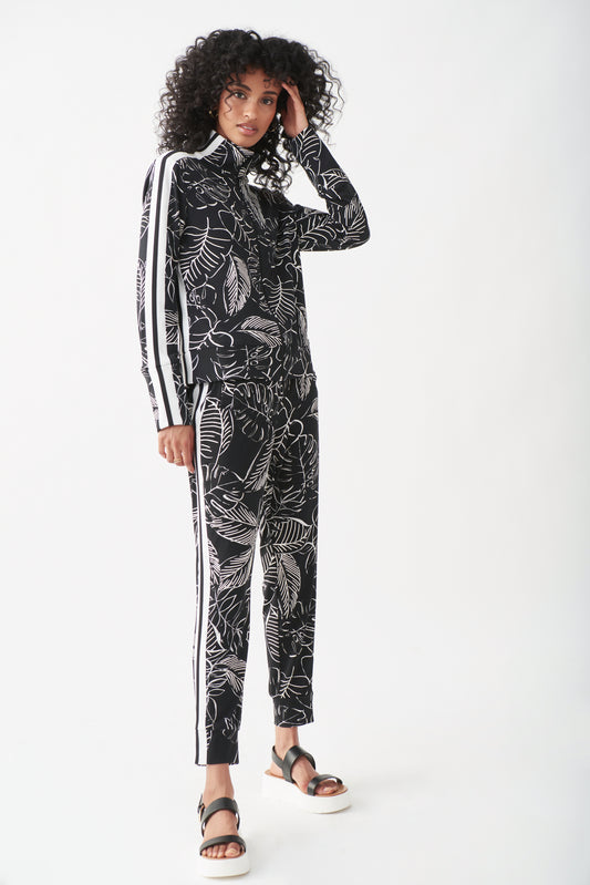 Pantalón estampado blanco y negro 221186