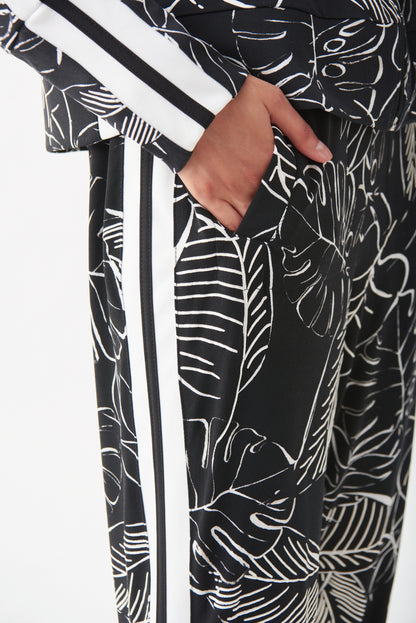 Pantalón estampado blanco y negro 221186