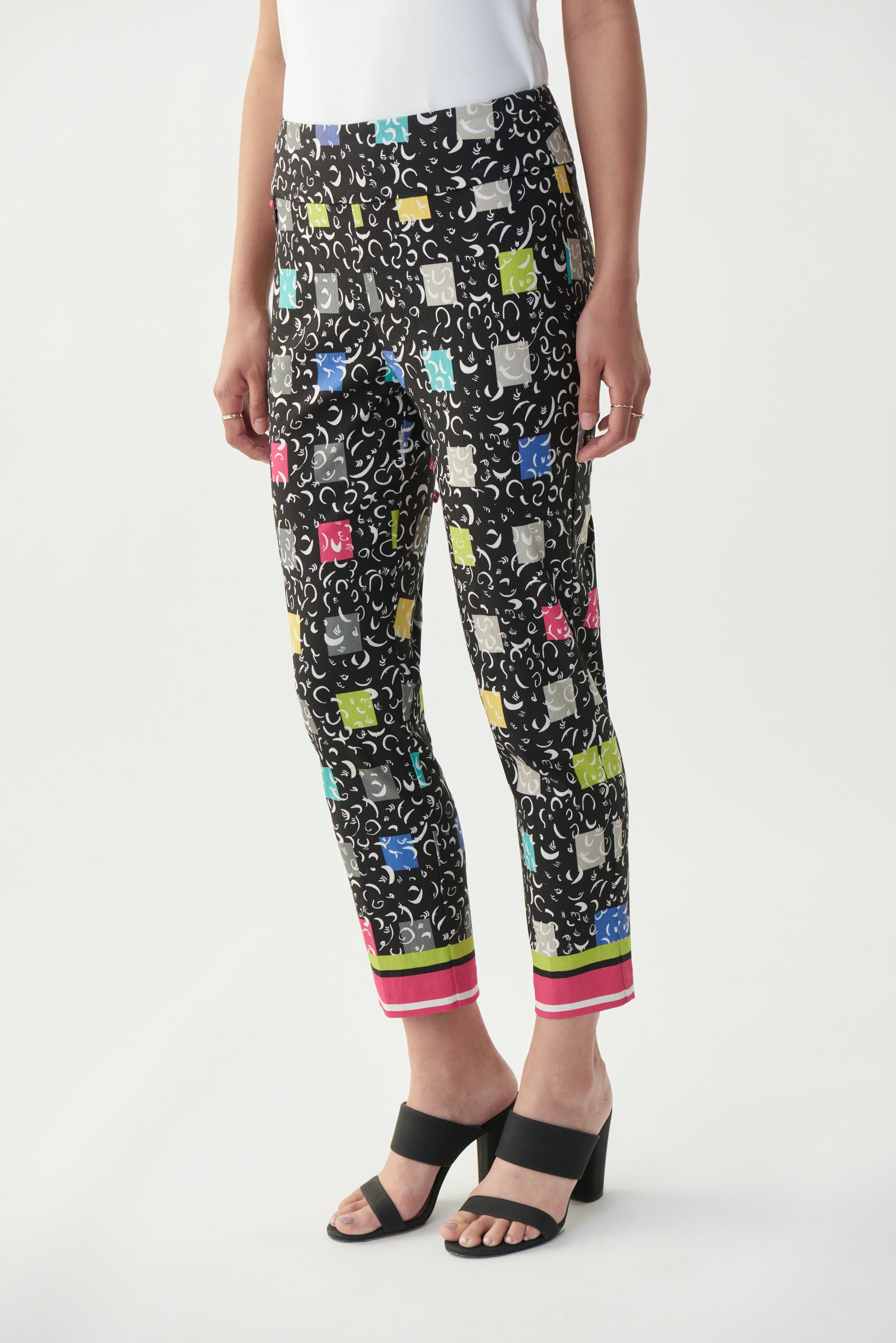 Pantalón capri estampado multicolor 221249