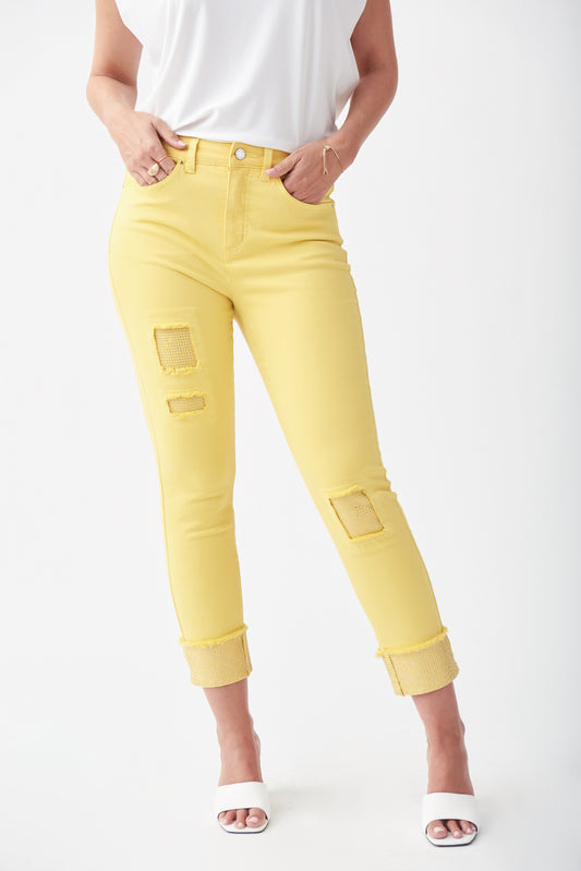 Jeans capri amarillo 221918